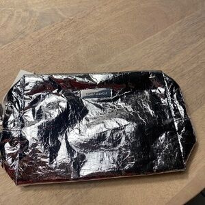 Tory Burch Silver Cosmetic Bag